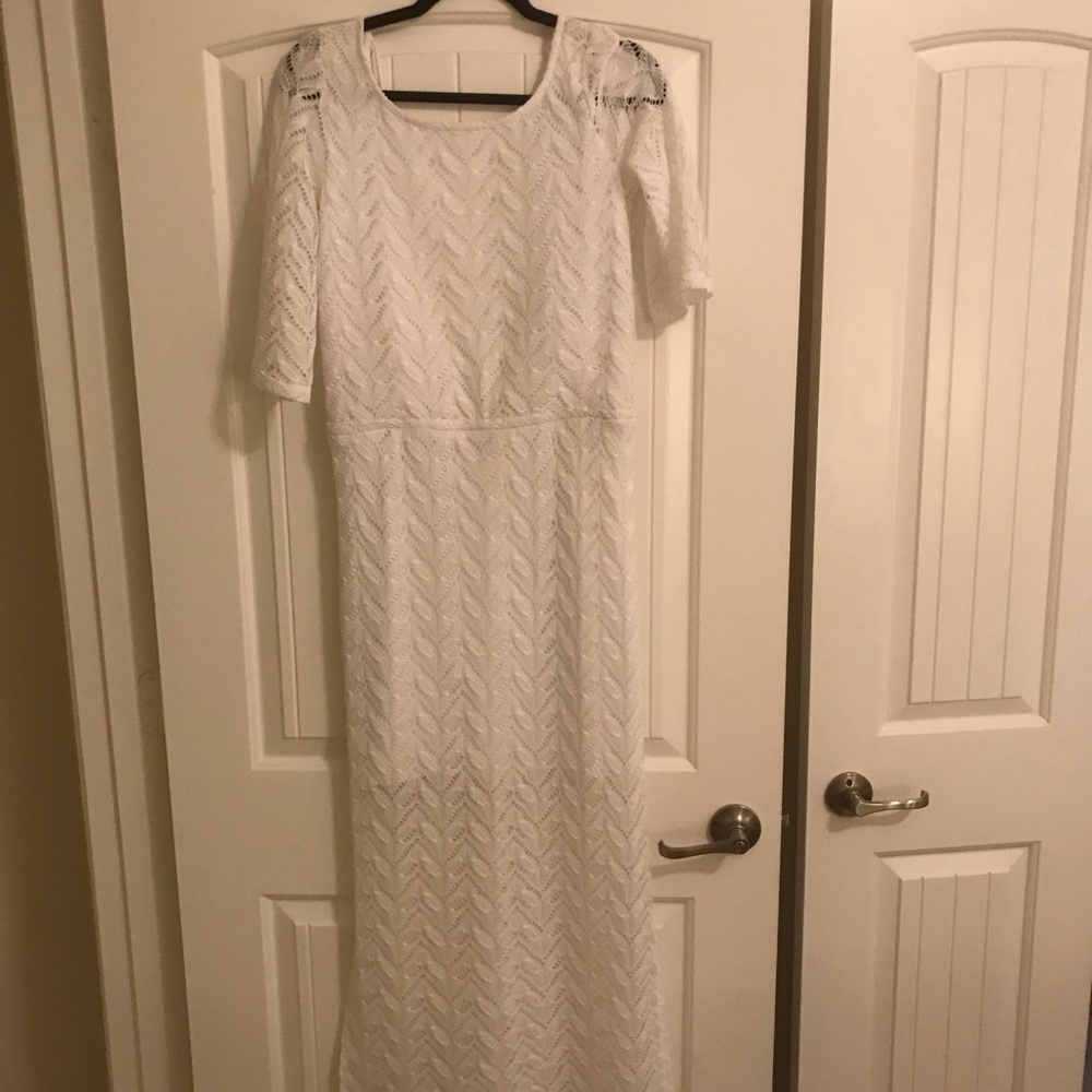 White cotton beach dress